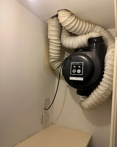 Fan and pipes installation