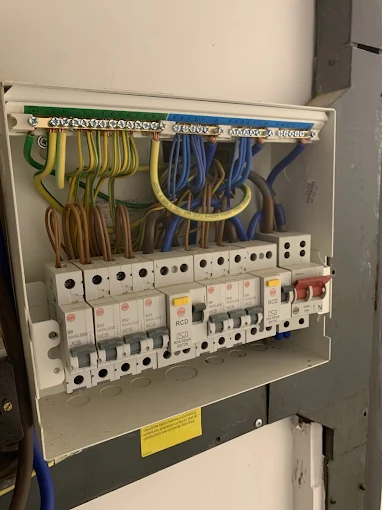 Rewired electric fuse box