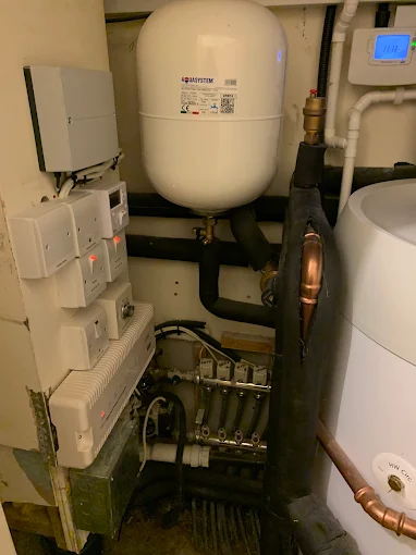 Boiler and water tank with switches